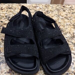 Zara Black Kids Sandals with Sparkle Detail